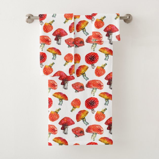 Hongos acuarelas Patrón de caída corta (In situ)