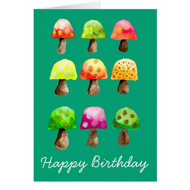 Hongos coloridos y bonitos (Frente)