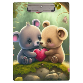 Hongos cortos en el portapapeles forestal