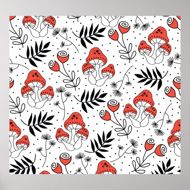 Hongos hongos en hongos: Arte de la Línea de la Na (Frente)