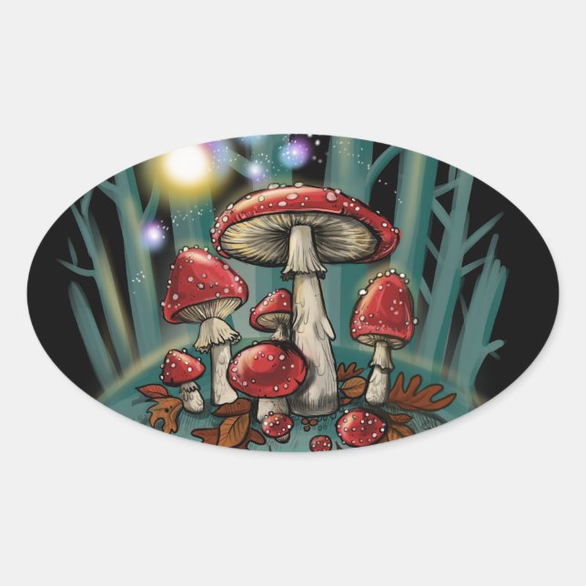 Hongos para toadstool~ pegatinas (Anverso)