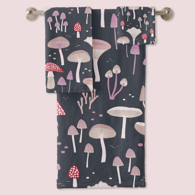 Hongos Toadstool Mushroom (Mushroom toadstool and fungi towel set)