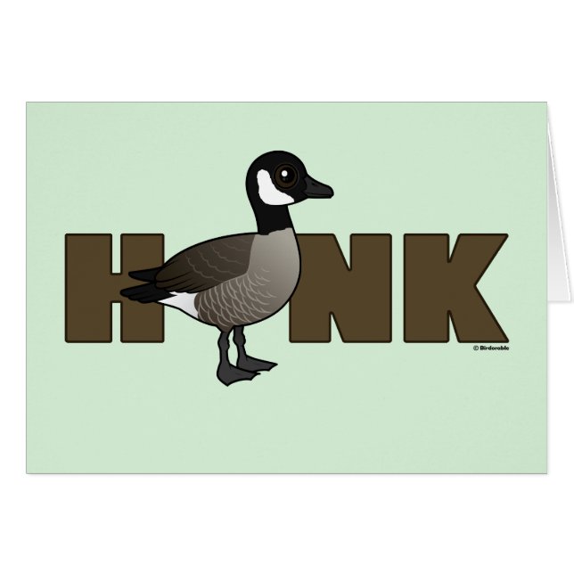 HONK Funny Canada Goose Greet Card (Anverso (Horizontal))