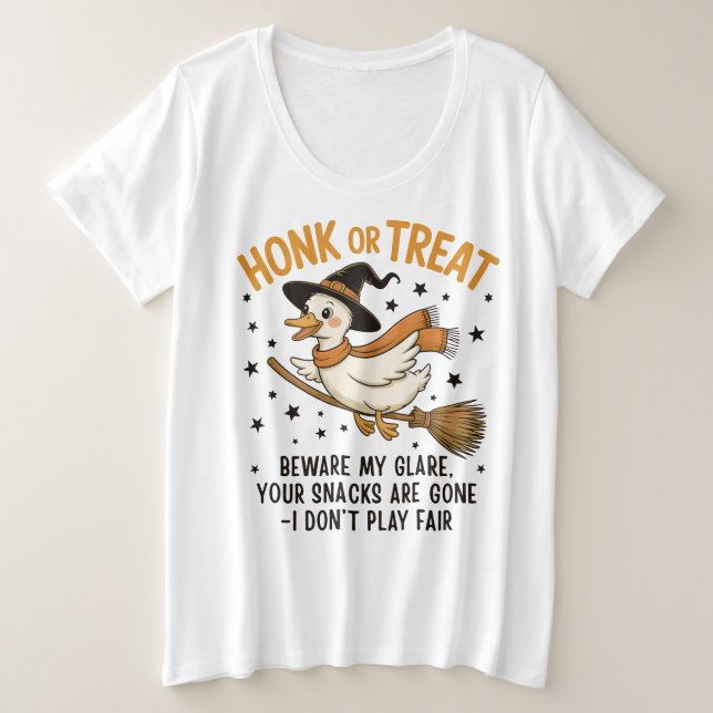 Honk or Treat Funny Halloween Goose (Anverso del diseño)