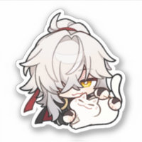 Honkai Star Rail Chibi Jing Yuan Kitty Pegatina