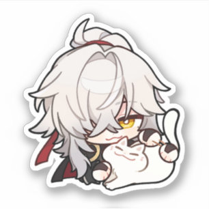 Honkai Star Rail Chibi Jing Yuan Kitty Pegatina
