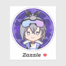 Honkai Star Rail Chibi Silver Wolf Pegatina