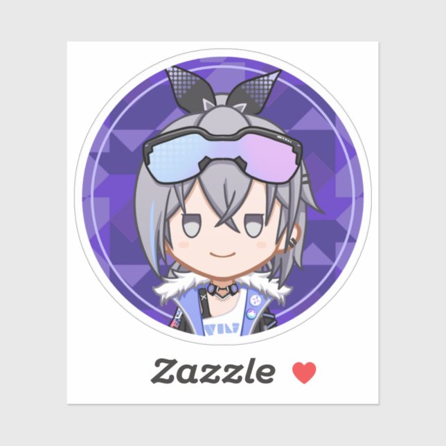Honkai Star Rail Chibi Silver Wolf Pegatina (Hoja)
