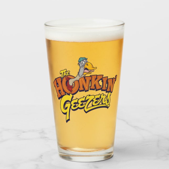 Honkin' Geezers Pint Beer Glass (Anverso (lleno))