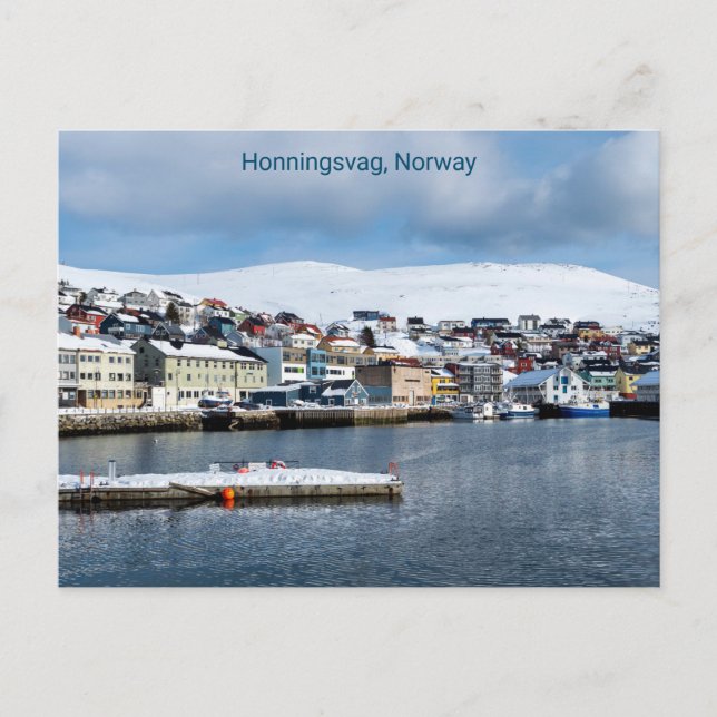 Honningsvag, Noruega, postal (Anverso)