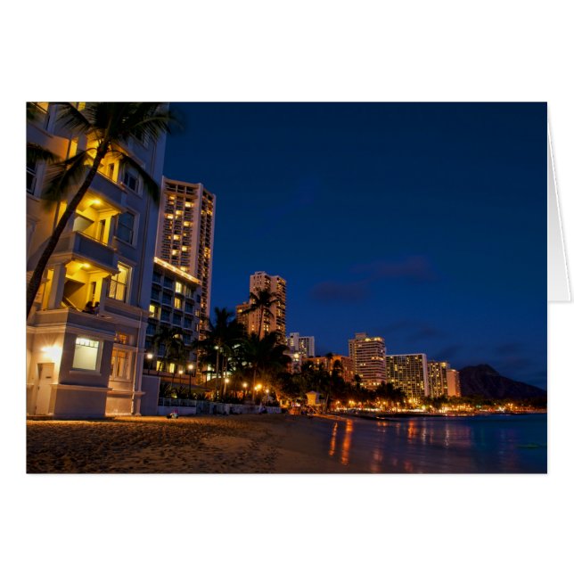 Honolulu, Oahu, Hawaii. Exposición nocturna (Anverso (Horizontal))