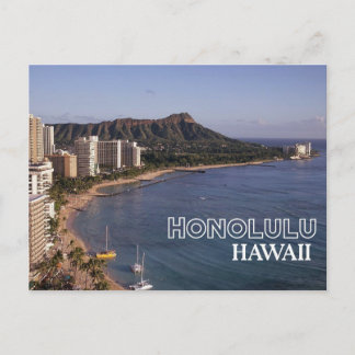 Honolulu, tarjeta postal de viaje de Hawaii