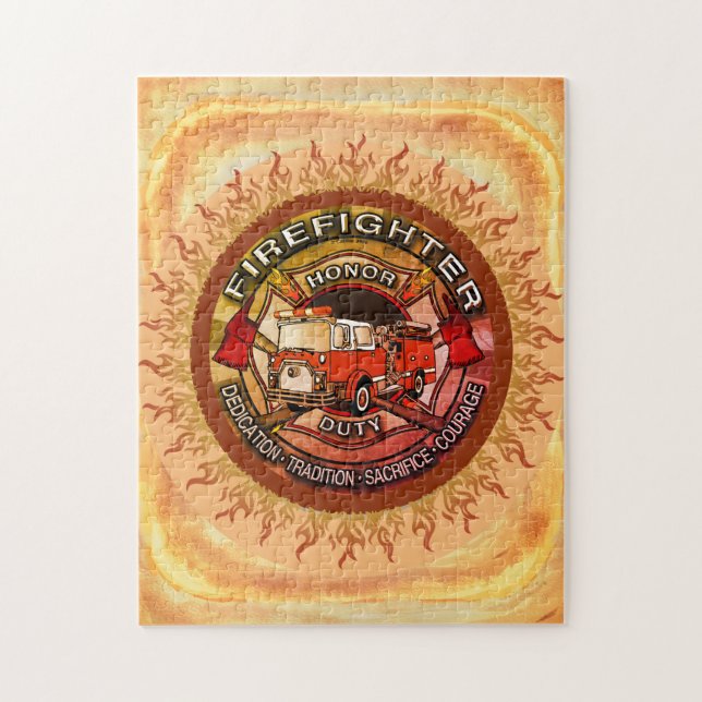 Honor Firefighter rompecabezas (Vertical)