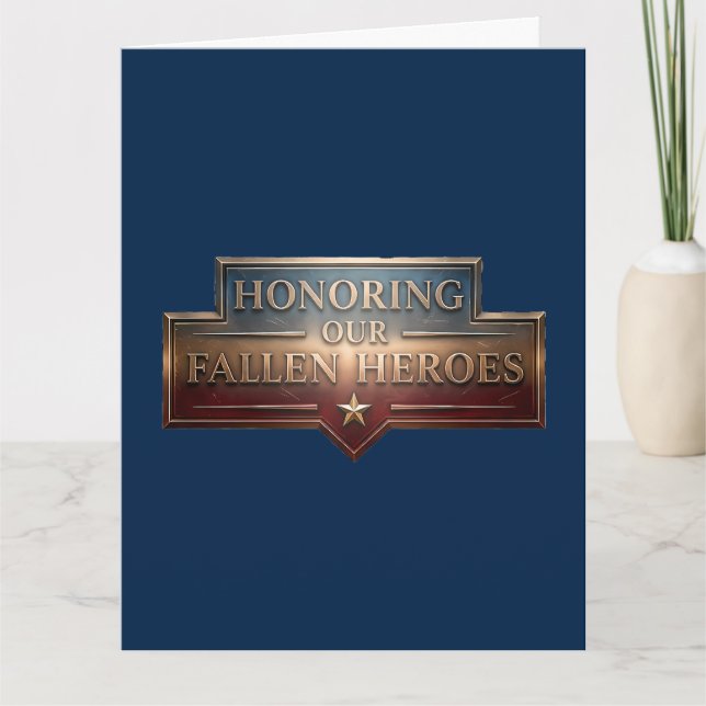 Honoring Our Fallen Heroes / Tarjeta Memorial Day  (Anverso)