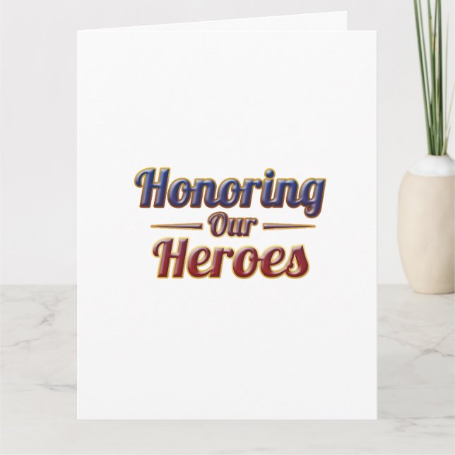Honoring Our Heroes / Tarjeta Memorial Day  (Anverso)