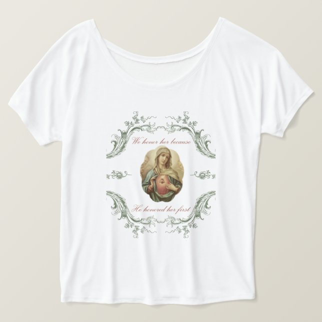 Honramos su camiseta inmaculada de Maria (Anverso del diseño)