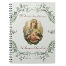 Honramos su cuaderno inmaculado de Maria