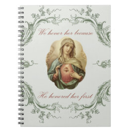 Honramos su cuaderno inmaculado de Maria