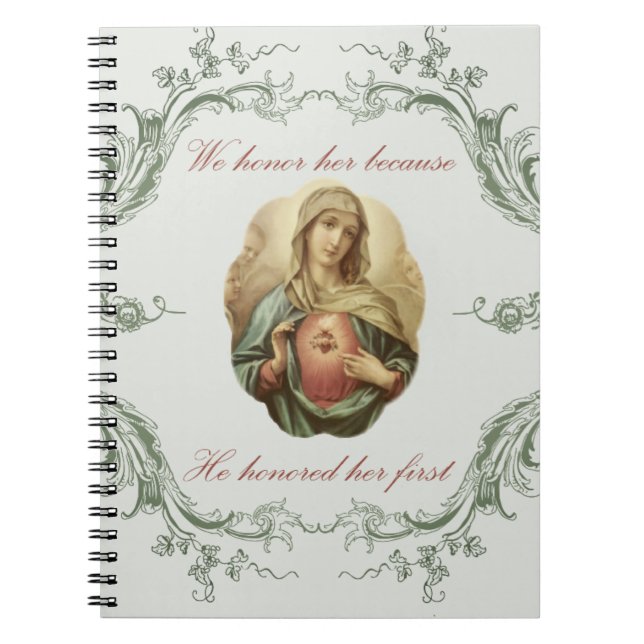 Honramos su cuaderno inmaculado de Maria (Frente)