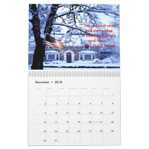 Honrar nuestro calendario de la bandera americana