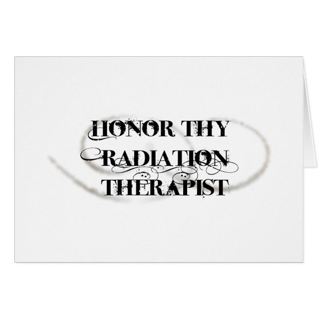 Honre a Thy terapeuta de la radiación (Anverso (Horizontal))