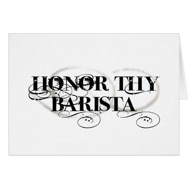 Honre Thy Barista (Anverso (Horizontal))