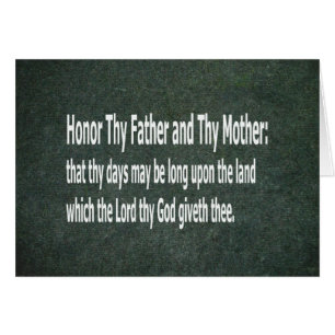Honre Thy padre y a Thy madre