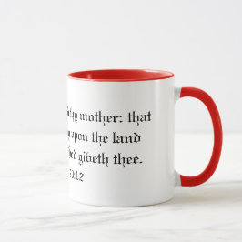 Honre Thy taza del padre y de la madre