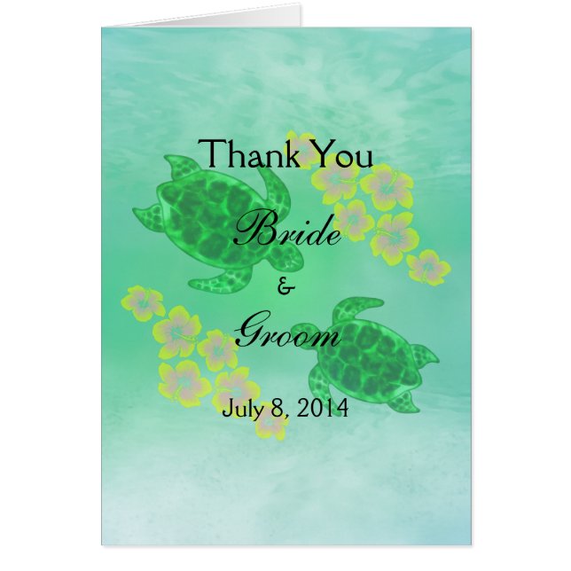 Honu Boda hawaiano gracias (Frente)