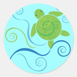 Honu Swirls Pegatina