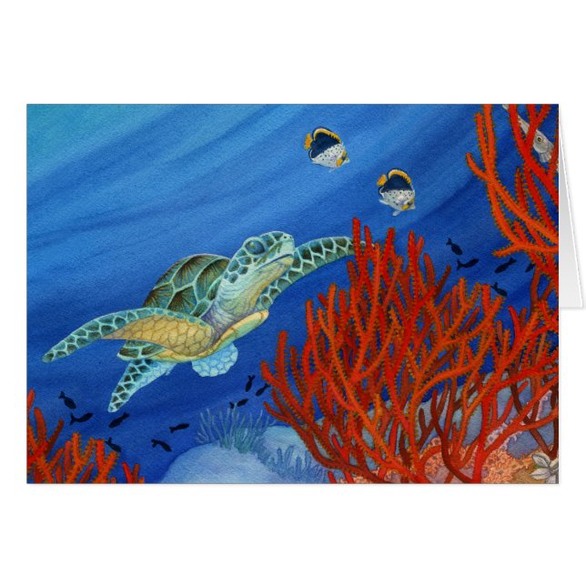 Honu y coral negro (Anverso (Horizontal))