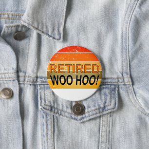 Hoo De Woo Retirado Con Botón Pinback De Atardecer