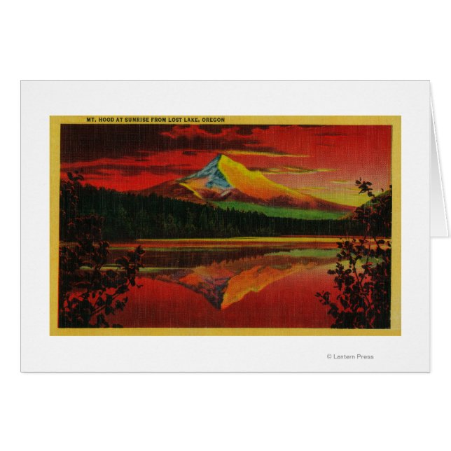 Hood at Sunrise from Lost Lake, Oregon (Anverso (Horizontal))
