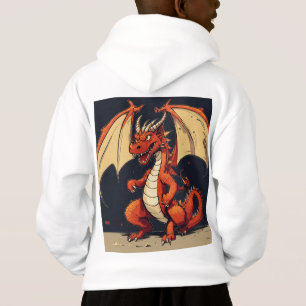 Hoodias Blancas Para Niños Con Diseño Dragón