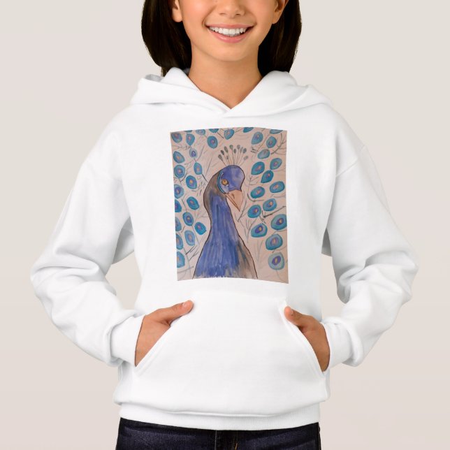 Hoodie azul pavo real (Anverso)