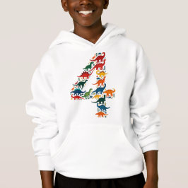 hoodie colorido de niños de dinosaurios