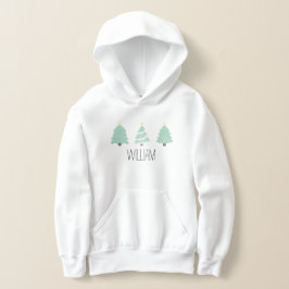 Hoodie de árbol de navidad de color de agua pastel