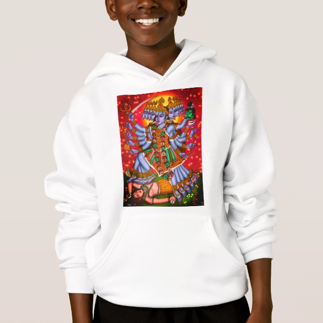 Hoodie de arte digital mahakali - Devoción espirit (Anverso)