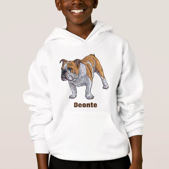 Hoodie de Bulldog personalizado (Anverso)