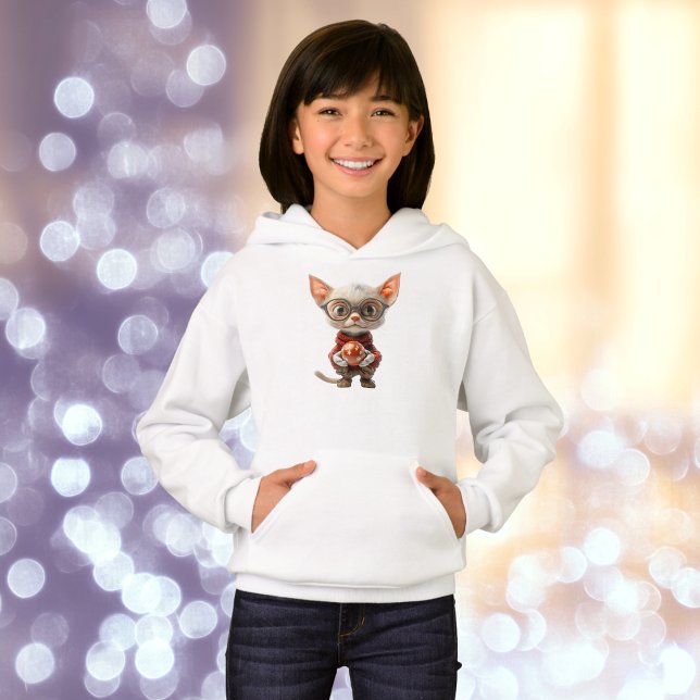 Hoodie de Chica de gato de Navidades rojos (Subido por el creador)