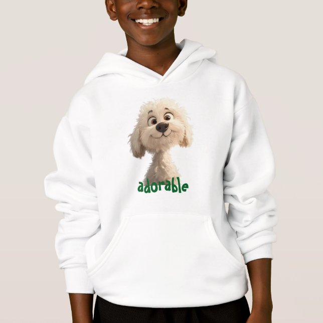 Hoodie de Ilustracion de perro adorable - Perfecto (Anverso)