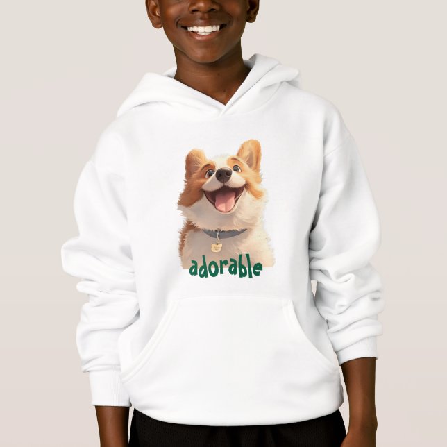 Hoodie de Ilustracion de perro adorable - Perfecto (Anverso)