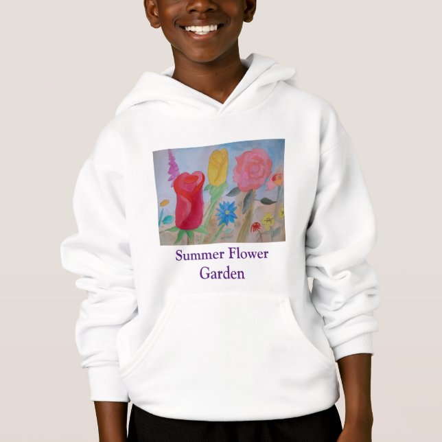 Hoodie de jardín de flores de verano (Anverso)