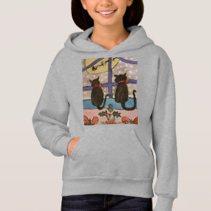 Hoodie de los Navidades del gato negro