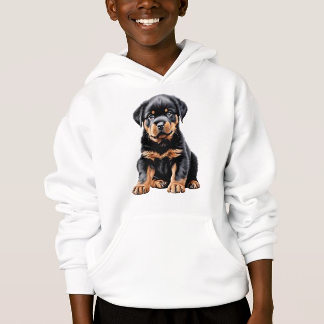 Hoodie de porra de Rottweiler para niños (Anverso)