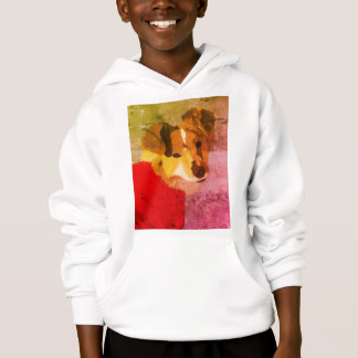 Hoodie de retrato de perro pintado a mano