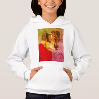 Hoodie de retrato de perro pintado a mano