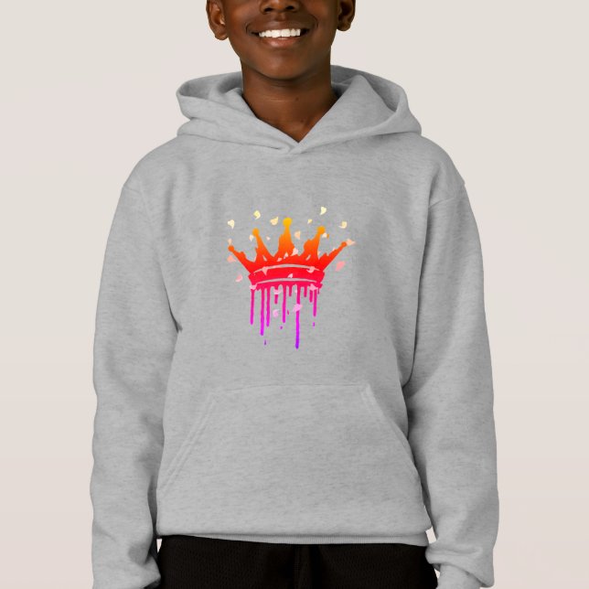 Hoodie de sudadera monocroma de la corona (Anverso)