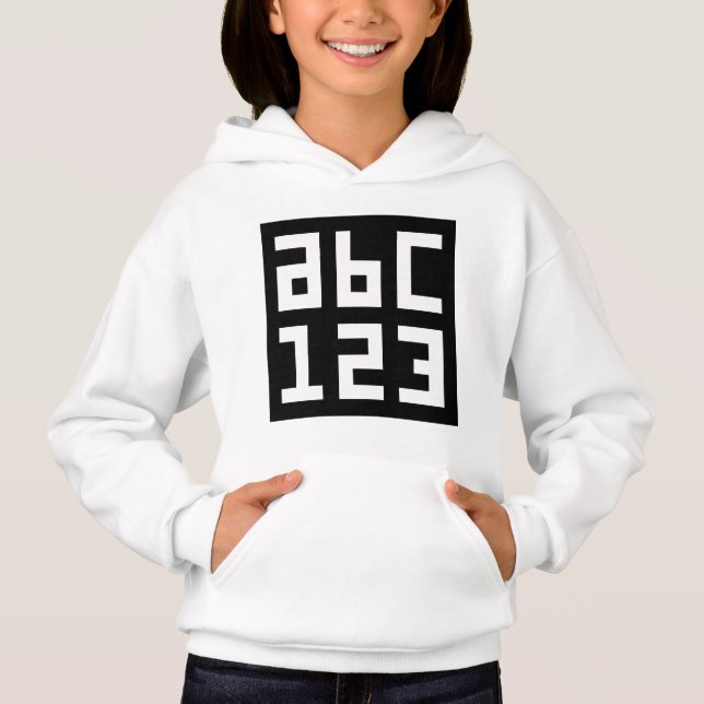 Hoodie del Chica del ABC 123 (Anverso)