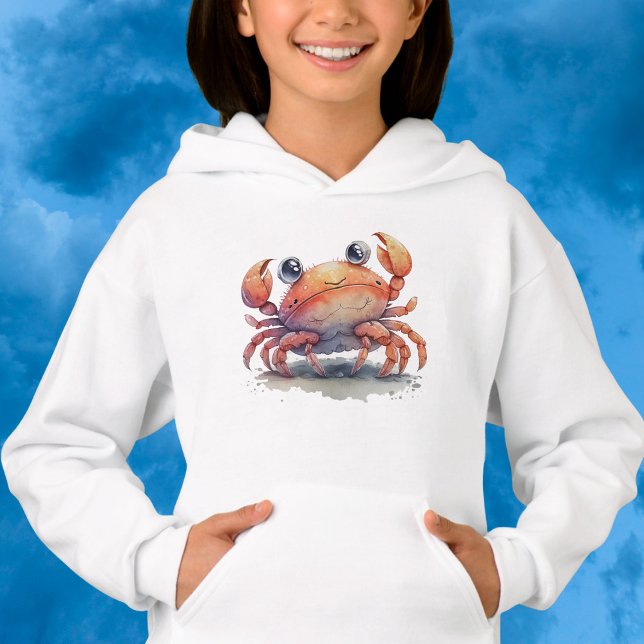 Hoodie del Chica del Cangrejo Cute (Subido por el creador)